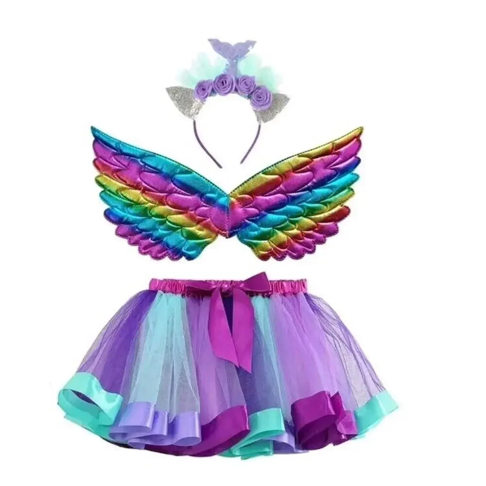 Unicorn Set TUTU, WINGS, UNICIRN HEADBAND new Happy Halloween